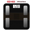 AZKO Krisbow Sync Smart Timbangan Badan Digital Solar Energy - Hitam Smart Body Weight Scale Alat Pengukur Berat Badan Pintar Penghitung Berat Tubuh