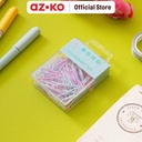 AZKO Ataru Set 80 Pcs Klip Penjepit Kertas Pastel Klip Kertas Paper Clip Klip Dokumen Penjepit Dokumen Stasionary Set