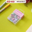 AZKO Ataru Set 15 Pcs Penjepit Binder Clips Pastel Stasionary Set Jepitan Binder Klip Binder Peralatan Kantor Penjepit Dokumen
