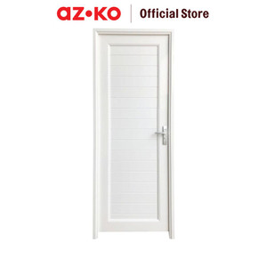 AZKO Maxb Pintu Kamar Mandi Upvc Waterproof Bathroom Door Pintu Anti Air Serbaguna Perlengkapan Rumah Tangga - Cokelat, Pintu Kanan