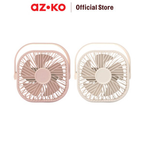 AZKO Memoo Kipas Angin Meja Mini Rechargeable 2in1 Desk Fan Penyejuk Ruangan Kipas Baling-Baling - Pink