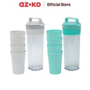 AZKO Delicia Set 5 Pcs Skyte Teko & Gelas Set Water Jug With Glass Pitcher Dengan Tutup Dan Handle Wadah Penyimpanan Air Peralatan Minum - Hijau