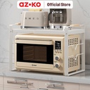 AZKO Stora Rak Microwave 1 Tingkat Extendable - Putih Extra Shelf Part Ambalan Organizer Serbaguna Tempat Simpan Barang Multifungsi Rak Storage Perlengkapan Rumah Tangga