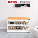 AZKO Krisbow Rak Penyimpanan Serbaguna 2 Tingkat - Putih Organizer Serbaguna Tempat Simpan Barang Multifungsi Rak Storage Perlengkapan Rumah Tangga