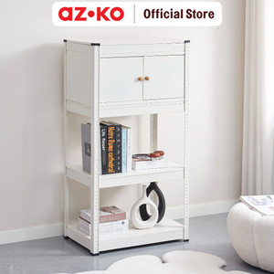 AZKO Stora Hiro Rak Besi 3 Tingkat - Putih Organizer Serbaguna Tempat Simpan Barang Multifungsi Rak Storage Perlengkapan Rumah Tangga