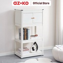 AZKO Stora Hiro Rak Besi 3 Tingkat - Putih Organizer Serbaguna Tempat Simpan Barang Multifungsi Rak Storage Perlengkapan Rumah Tangga