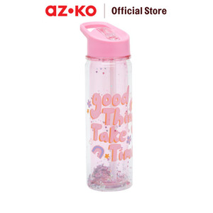 AZKO Smash 500 ml Good Botol Minum Glitter - Pink Water Drinking Bottle Botol Air Wadah Minuman Perlengkapan Minum Drinkware