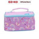 AZKO Smash Set 6 Pcs Kiddo Kotak Makan Anak Dengan Tas Insulated - Ungu Kids Bento Lunch Kit Set Kotak Makan Dan Botol Minum Bpa Free Peralatan Makan Food Grade Wadah Bekal Makanan Lucu