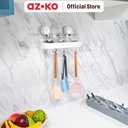 AZKO Stora 31.8X11.6X18.4 cm Rak Dapur 2 Tingkat - Putih Organizer Penyimpanan Toples Bumbu Serbaguna Spices Rack Tempat Bumbu Perlengkapan Dapur Kitchen Tools