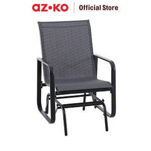AZKO Kursi Ayun Textlene Steel - Hitam Swinging Chair Bangku Ayunan Outdoor Furniture Tempat Duduk Ayun