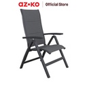 AZKO Kursi Teras Aluminium Textilene Y - Abu-Abu Balcony Chair Kursi Outdoor Serbaguna Furniture Rumah Tempat Duduk Kursi Halaman Balkon