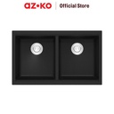 AZKO Acroz Tempat Cuci Piringdoublegranite Wastafel Dapur Kitchen Sink Bak Tempat Cuci Piring Perlengkapan Dapur