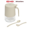 AZKO Kris 350 ml Essicante Tempat Bumbu Dapur - Krem Beige Spice Jar Tempat Penyimpanan Bumbu Perlengkapan Dapur Seasoning Jar