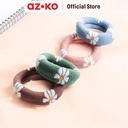 AZKO Ataru Ikat Rambut Thick Flower Hair Tie Aksesoris Karet Rambut Cewek Iket Rambut Wanita - Mix Var A