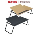 AZKO Odi Meja Laptop Lipat Dengan Mouse Pad Folding Table Foldable Study Desk Meja Belajar Mini Serbaguna Tatakan Laptop Notebook Minimalis Table - Cokelat