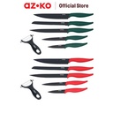 AZKO Kris Set Pisau Dengan Alat Pengupas Knife And Peeler Set Alat Kupas Kulit Buah Dan Sayur Cooking Knife Perlengkapan Masak Kitchen Tools - Hijau