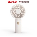 AZKO Memoo Kipas Angin Portabel Mini Rechargeable 500 mah - Putih Portable Fan Kipas Mini Travel Serbaguna Kipas Angin Isi Ulang Penyejuk Udara