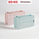 AZKO Ataru Tas Kosmestik Dengan Front Kompartemen Tas Makeup Organizer Alat Dandan Storage Bag Pouch Kosmetik - Pink