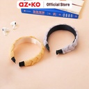 AZKO Ataru Bando Double Knot Headband Bando Stylish Aksesoris Kepala Fashion Wanita - Abu-abu