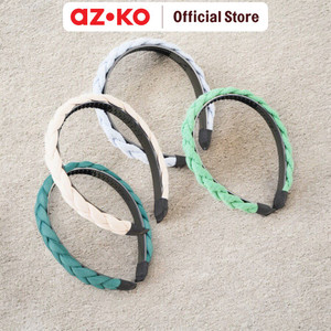 AZKO Ataru Bando Braid Fabric Headband Bando Stylish Aksesoris Kepala Fashion Wanita - Biru