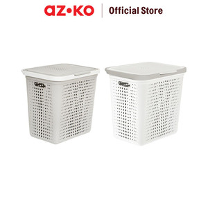 AZKO Dkw Bubble Keranjang Laundry Dengan Tutup Tempat Baju Pakaian Kotor Wadah Cucian Foldable Laundry Basket Perlengkapan Rumah Tangga - Abu-abu, L