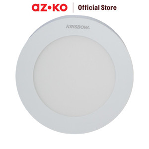 AZKO Krisbow Lampu Downlight Slim Outbow Lampu Sorot Ceiling Light Peralatan Elektronik Lampu Plafon - 12 Watt/Putih, Round