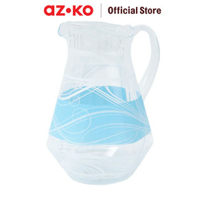 AZKO Delicia Vorm Teko Minum Akrilik - Biru Water Jug Pitcher Dengan Tutup Dan Handle Wadah Penyimpanan Air Peralatan Minum - Pitcher