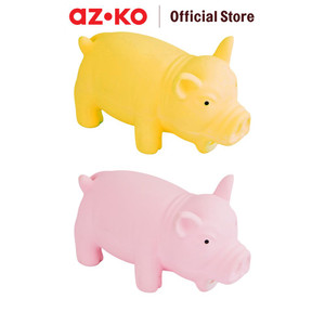 AZKO Paws N Tail Mainan Anjing Latex Squaker Piggy Dog Toys Perlengkapan Bermain Anjing Alat Bermain Doggy Aksesoris Anabul - Kuning