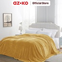 AZKO Sleeplite Selimut Fleece Solid Blanket Polos Kain Penghangat Tubuh Aksesoris Tempat Tidur Bedroom Accessories Perlengkapan Kamar Tidur - Kuning