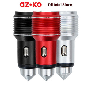AZKO Otto Klase Charger Mobil Dengan Kabel 38 Watt Usb Car Charger Adaptor Pengisi Daya Mobil Peralatan Port Mobil - Lightning