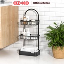 AZKO Stora Rak Kamar Mandi Knockdown Organizer Serbaguna Rak Sabun Shampoo Tempat Peralatan Mandi Bathroom Wall Shelves - 29.4x18.5x870.8cm