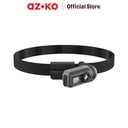 AZKO Powerlite Senter Kepala Rechargeable Dengan Magnet 500 Lumens Headlamp Emergency Lamp Headlight Head Torch Lampu Portable Travel Light