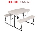 AZKO Soleil Meja Taman Anak - Putih Bangku Dan Meja Taman Garden Desk And Chair Picnic Table Benches Set Outdoor Furniture Furnitur Halaman