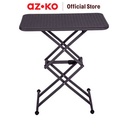 AZKO Soleil Meja Teras Lipat Rotan Adjustable - Cokelat Balcony Table Furniture Outdoor Serbaguna Furnitur Rumah