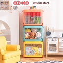 AZKO Stora Kotak Penyimpanan Lipat Roda & Tutup Wadah Kotak Simpan Serbaguna Foldable Storage Box Dengan Handle Boks Organizer - Hijau