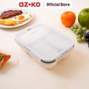 AZKO Ataru Kotak Makan Silikon Lunch Box Food Grade Food Box Dengan Clip Kotak Bekal Makan Bpa Free Wadah Makanan