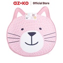 AZKO Ataru Keset Kamar Mandi Die Cut Japanese Animal Bathmat Motif Kain Lap Kaki Toilet Bathroom Door Mat Alas Lantai