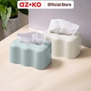 AZKO Stora Tempat Tisu 21.5X15.5X11.3 cm Tissue Box Holder Kotak Tisu Aesthetic Wadah Penyimpanan Tisyu Perlengkapan Rumah Tangga - Biru