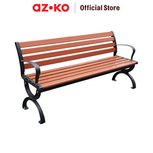 AZKO Soleil Victoria Kursi Taman 3 Dudukan Aluminium Cast Garden Bench Kursi Outdoor Serbaguna Furniture Rumah Tempat Duduk Halaman - Dengan Sandaran