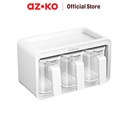 AZKO Kris Set Tempat Bumbu Dapur Set Spice Jar Rack Tempat Penyimpanan Bumbu Perlengkapan Dapur Seasoning Jar Set - 2 Pcs