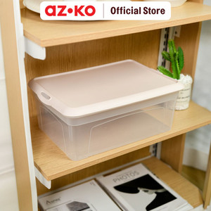AZKO Stora 38X26.5X14.5 cm Kotak Penyimpanan Kotak Serbaguna Plastik Wadah Simpan Storage Box Boks Organizer - Hijau