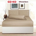 AZKO Sleeplite Set Seprai Microfiber Emboss Sprei Motif Embos Seprai Aesthetic Seprei Sheet Set Bed Sheet Aksesoris Tempat Tidur Set Sarung Bantal Sarung Guling - Cokelat, King