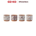 AZKO Arthome 14 cm Pot Keramik Random Wadah Keramik Bunga Tempat Tumbuhan Perlengkapan Berkebun Aksesoris Taman