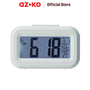 AZKO Arthome Jam Meja Lcd Digital Booster Nsn2 Desk Clock Jam Digital Aesthetic Dekorasi Meja Hiasan Rumah Tempat Komersial - Hitam