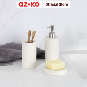 AZKO Stora 7x7x18.5 Cm Dispenser Sabun Cair - Krem Ivory - Dispenser Sabun