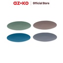 AZKO Delicia 26 cm Matte Piring Makan Dinner Plate Wadah Hidangan Food Grade Piring Keramik Serbaguna Peralatan Makan Perlengkapan Dapur - Abu-abu