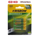 AZKO Krisbow Set Baterai Rechargeable Batre Isi Ulang Peralatan Elektronik Battery Rechargeable - 600 mAh