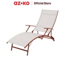 AZKO Soleil Merlot Kursi Pantai Metal 4 Posisi - Krem Summer Beach Chair Kursi Outdoor Serbaguna Tempat Duduk Kursi Halaman Balkon