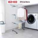 AZKO Stora 76X45X172 cm Jemuran Baju 3 Tingkat Tempat Jemur Baju Drying Rack Gantungan Laundry Perlengkapan Rumah Tangga