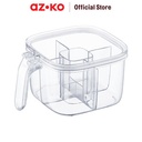 AZKO Kris Tempat Bumbu Dapur Multi Grid Spice Jar Tempat Penyimpanan Bumbu Perlengkapan Dapur Seasoning Jar